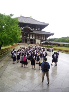 東大寺の大きさに驚き
