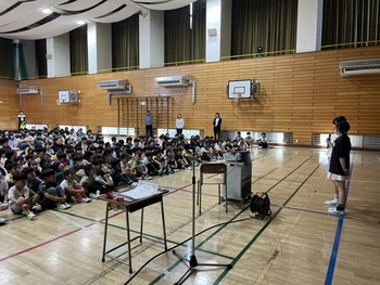 体育発表会スローガンの発表